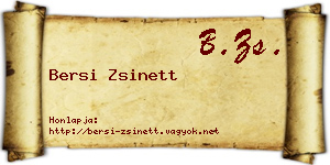 Bersi Zsinett névjegykártya